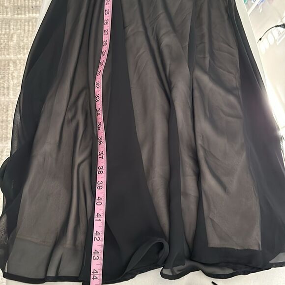 VTG Dressbarn Collection Women's Cocktail Dress Black Lace Trim Y2K Whimsigoth S - Picture 10 of 13